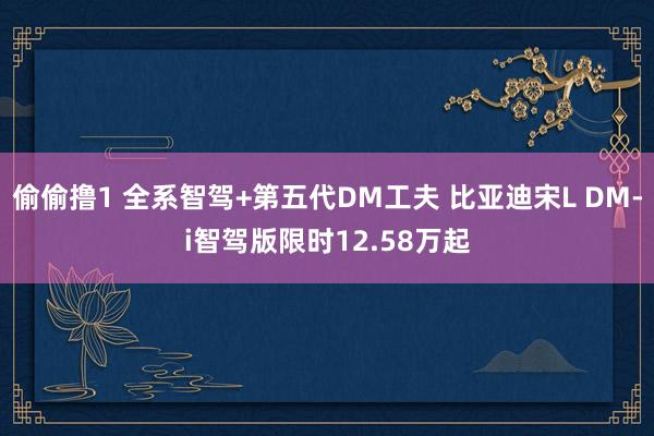 偷偷撸1 全系智驾+第五代DM工夫 比亚迪宋L DM-i智驾版限时12.58万起